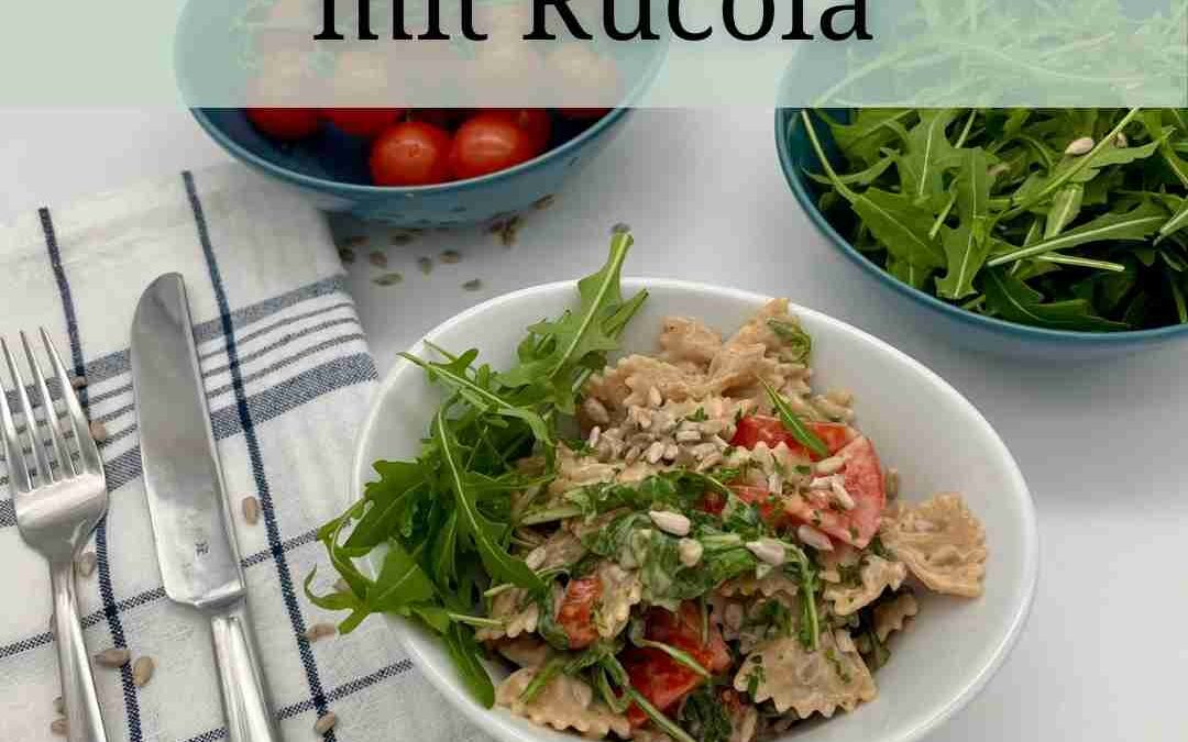 Nudelsalat mit getrockneten Tomaten & Honig-Senf-Dressing in vegan