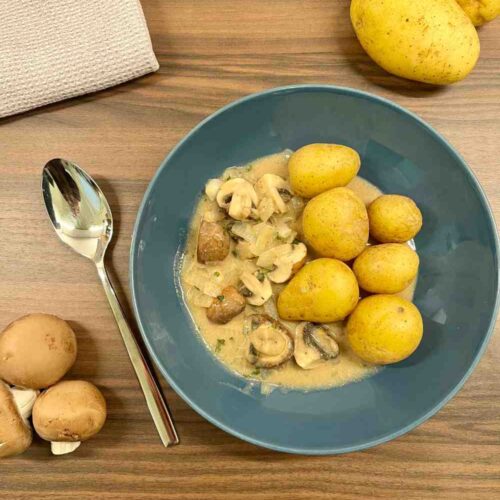 Kartoffeln mit Rahmpilz Sosse