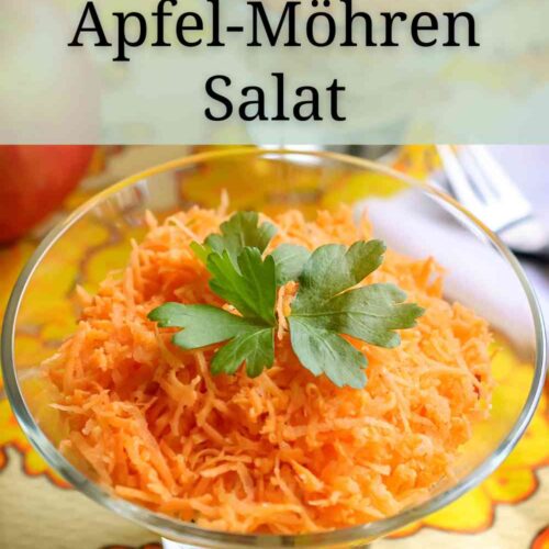 Apfel Moehren Salat mit Zitronensaft